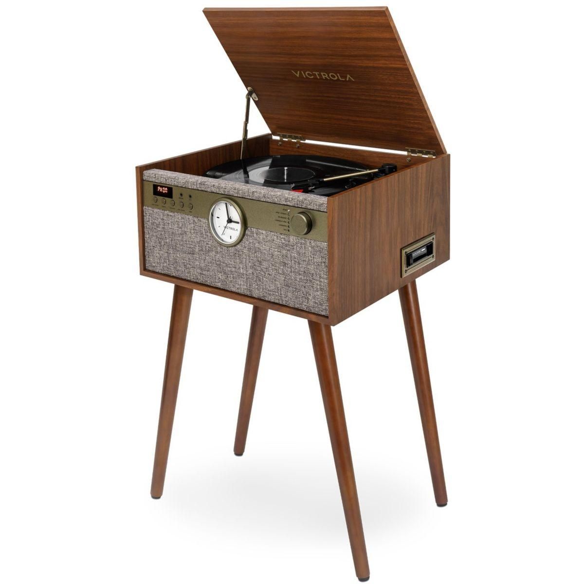VICTROLA Platine vinyle VTA-835 Pieds Noyer