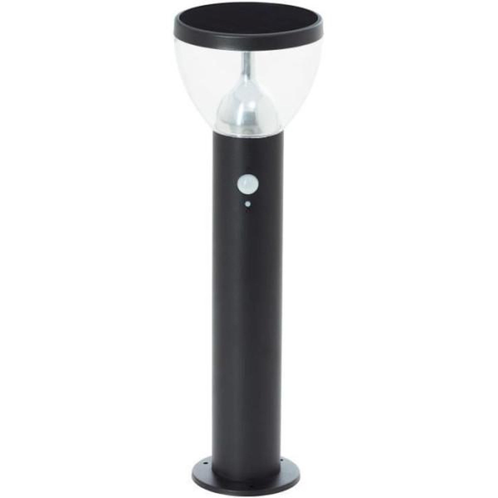 BRILLIANT Borne extérieure - BRILLIANT - TULIP - LED et solaire - Détecteur de mouvement - Acier inoxydable et plastique - 4 W - Noir