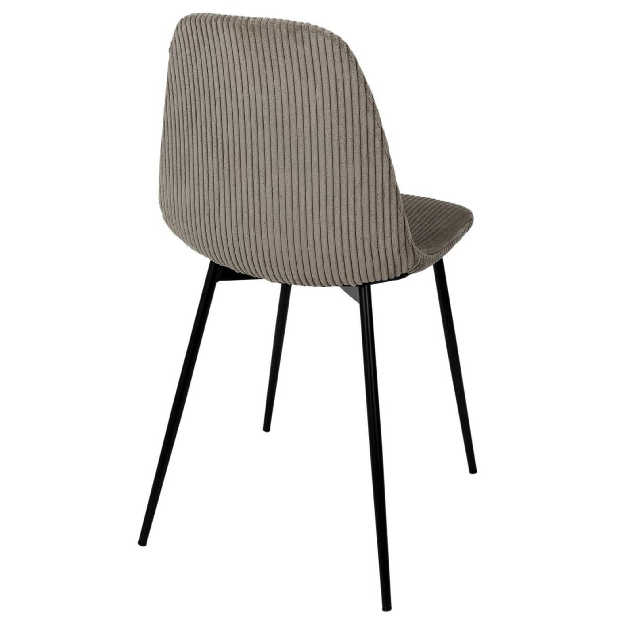 Voir la diapositive 6 : The Home Deco Factory Lot de 4 chaises côtelé  scott  85cm taupe