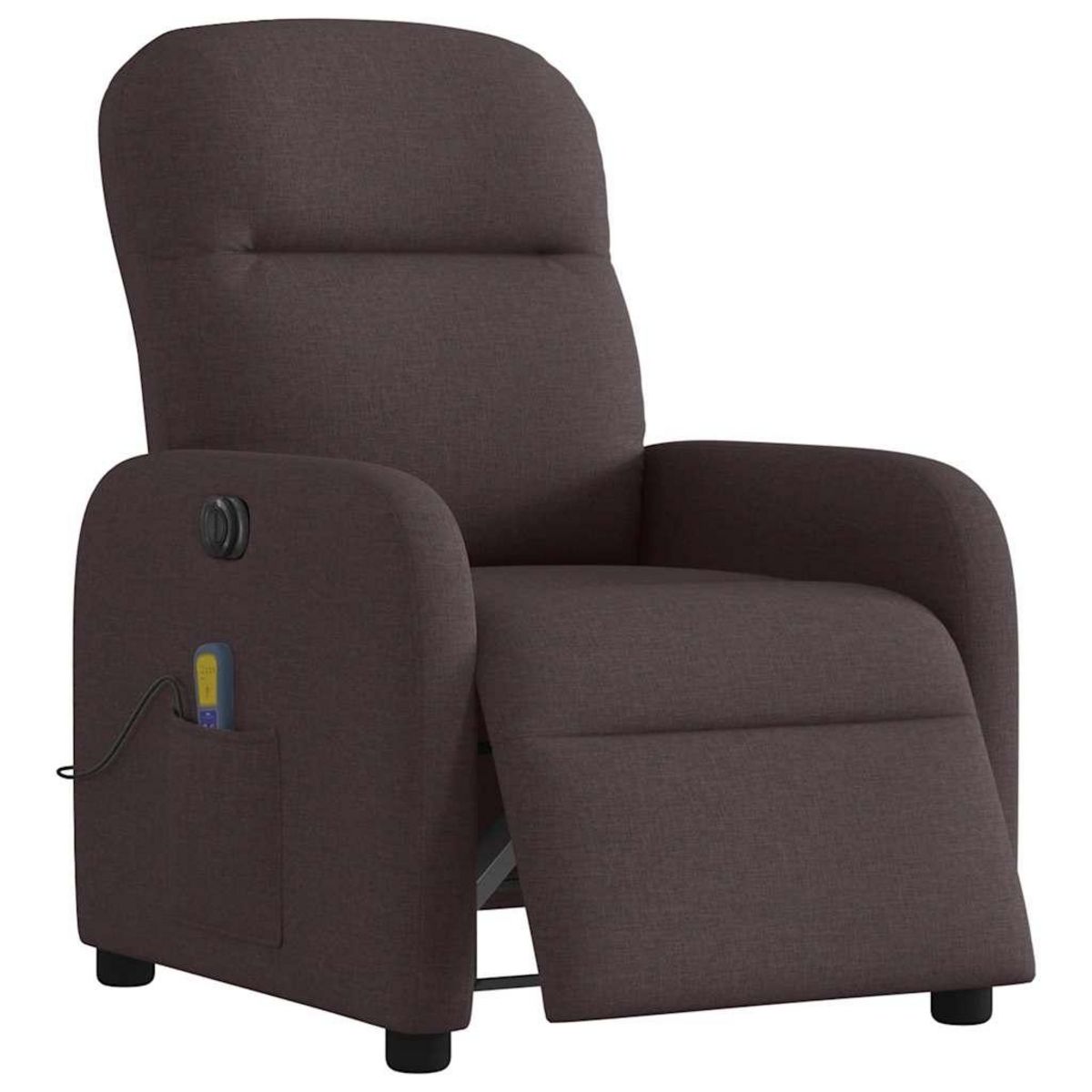 VIDAXL Fauteuil de massage inclinable electrique Marron fonce Tissu