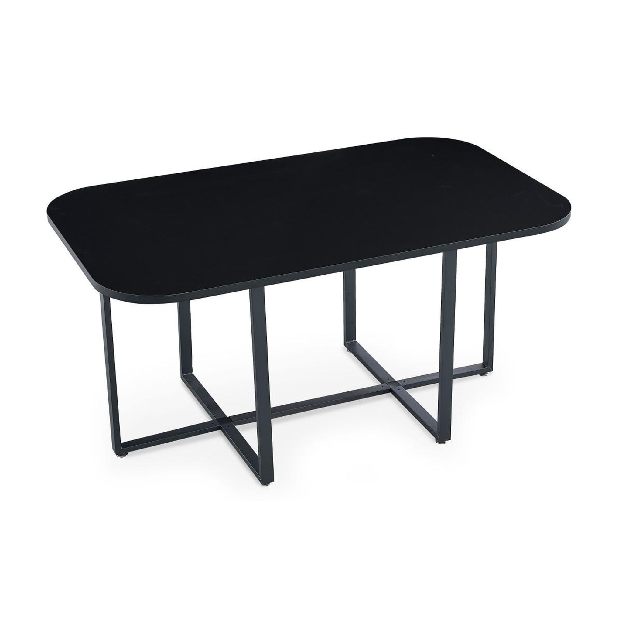 Voir la diapositive 5 : Paris Prix Ensemble Table & 6 Chaises  Oslo  150cm Noir & Gris