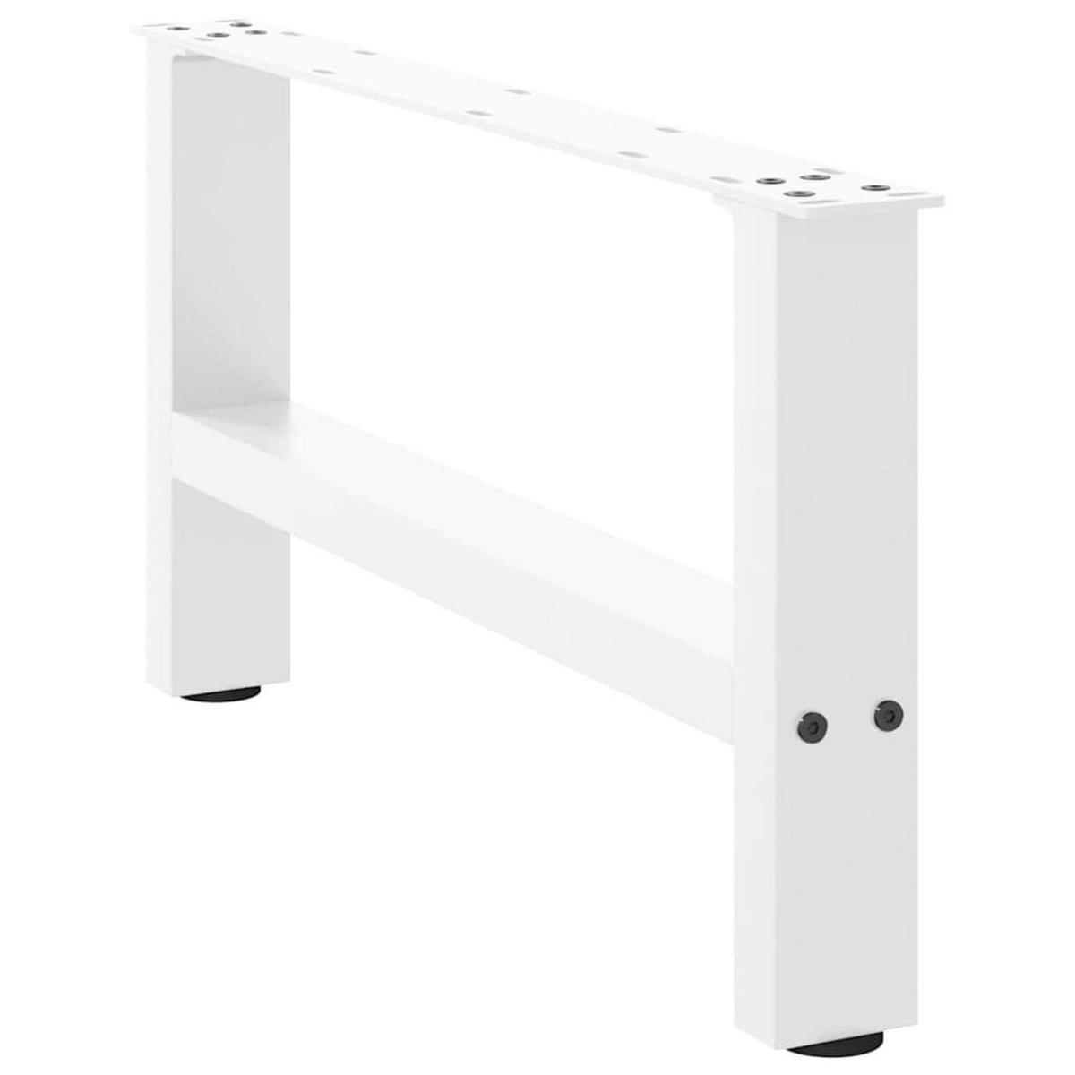VIDAXL Pieds de table basse blanc 2 pcs 70x(30-31) cm acier