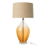 Paris Prix Lampe à Poser en Verre  Sharlene  85cm Ambre