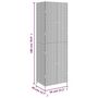 Voir la diapositive 6 : VIDAXL Armoire de rangement de jardin Noir 59x40x180 cm Resine tressee