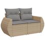 Voir la diapositive 5 : VIDAXL Salon de jardin avec coussins 10 pcs beige resine tressee