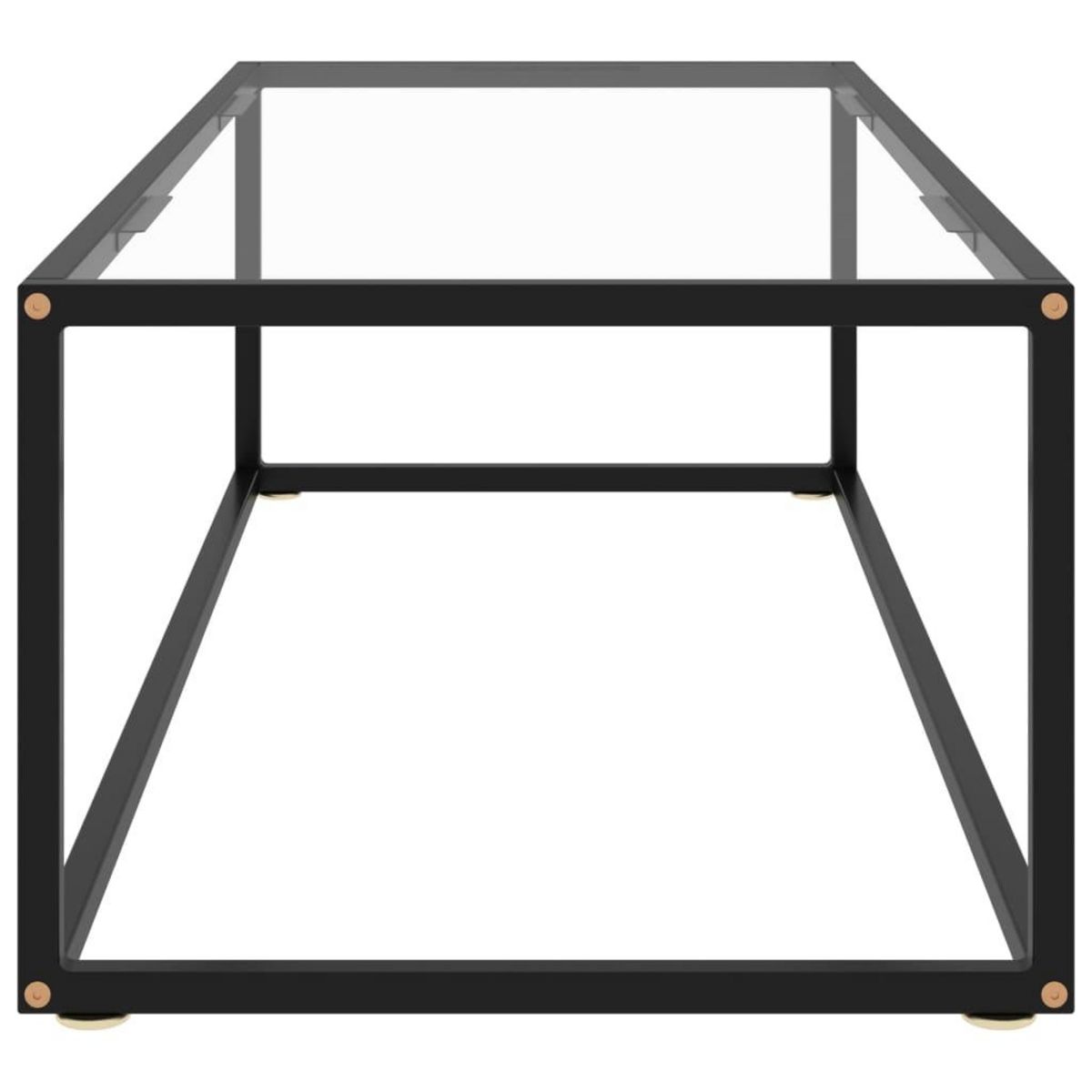 VIDAXL Table basse Noir avec verre trempe 120x50x35 cm
