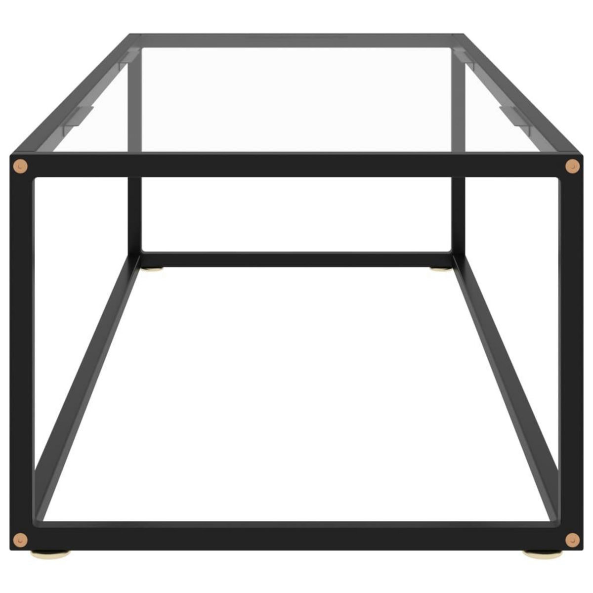 VIDAXL Table basse Noir avec verre trempe 120x50x35 cm