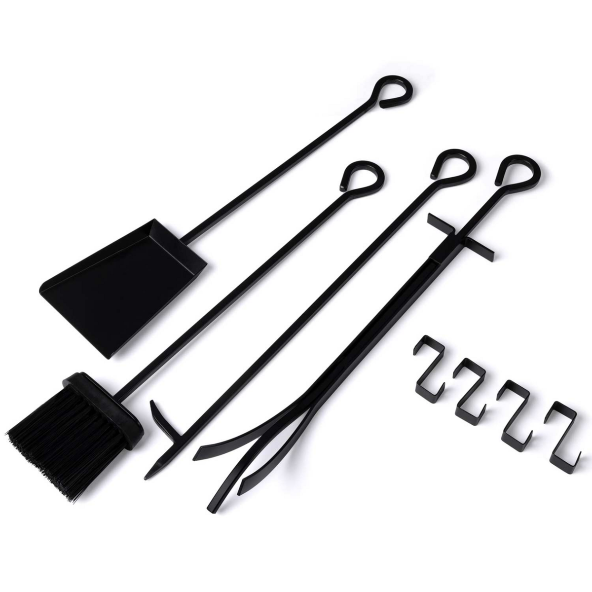 ID MARKET Range bûches vertical avec accessoires 2 étagères H.112 CM pour cheminée