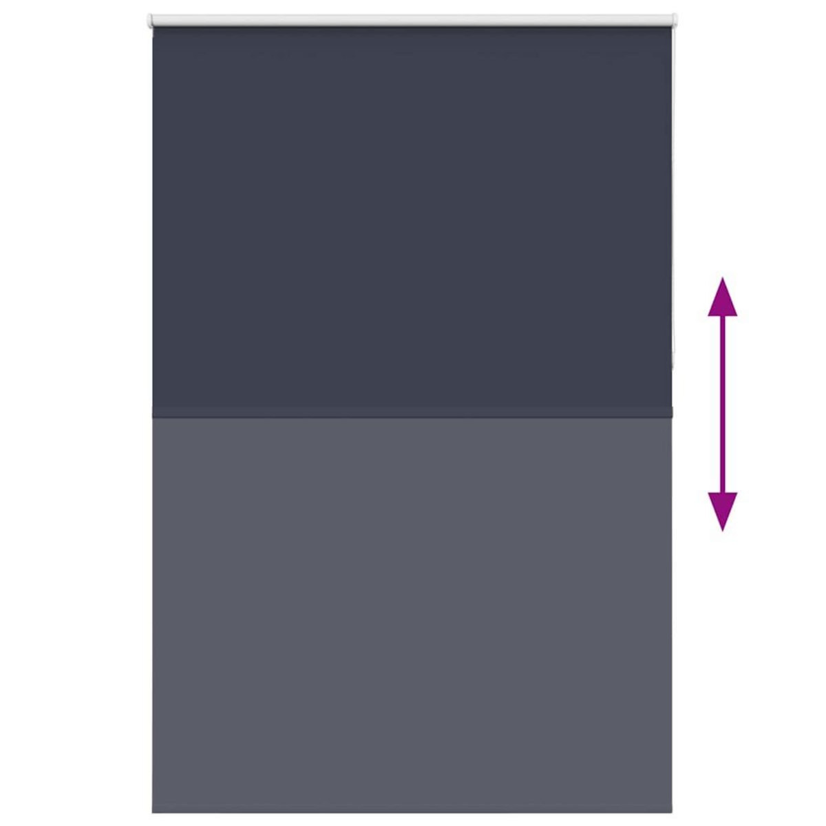 VIDAXL Store enrouleur occultant largeur du tissu 151,6 cm polyester