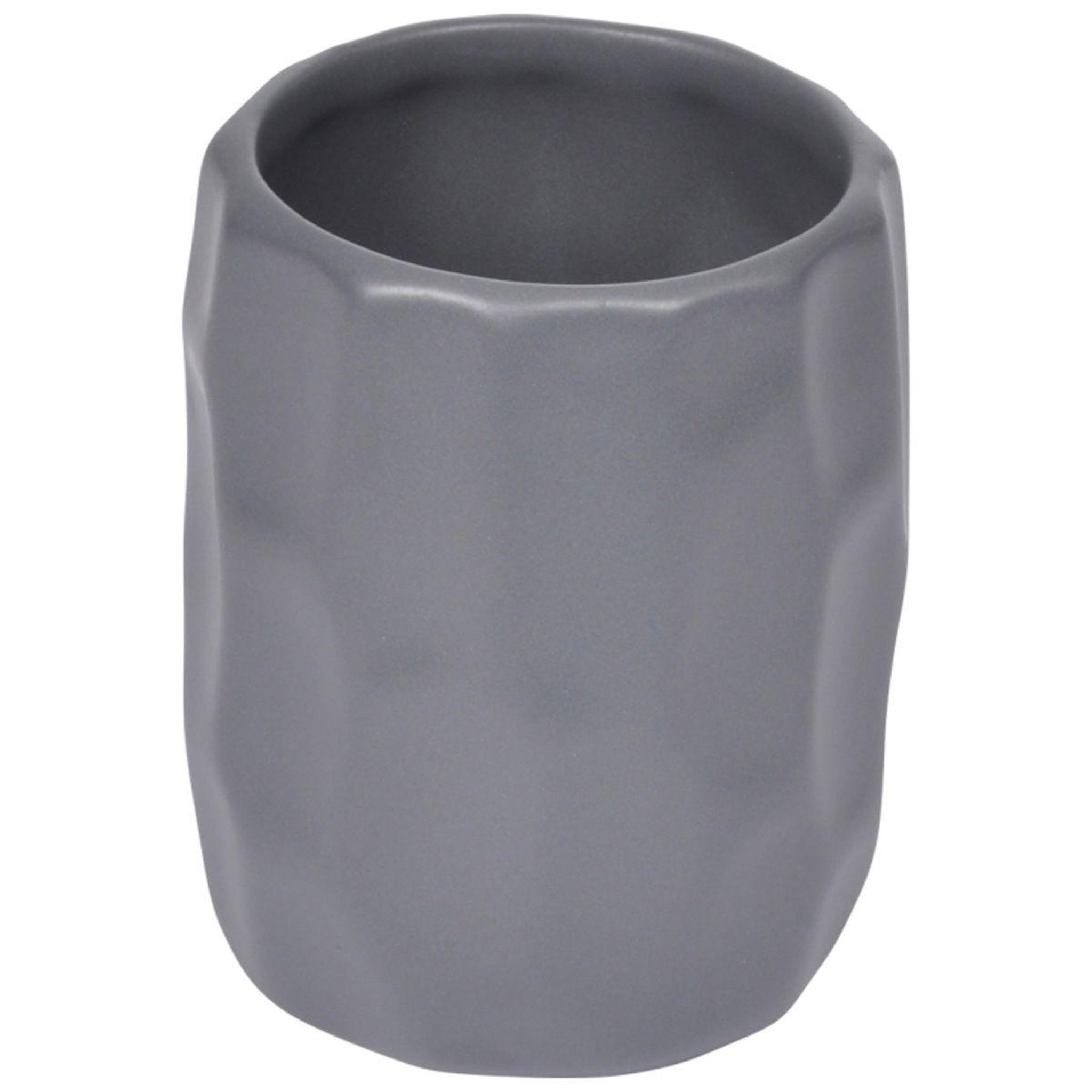 Douceur d'Intérieur Gobelet salle de bain  origami  9cm anthracite mat