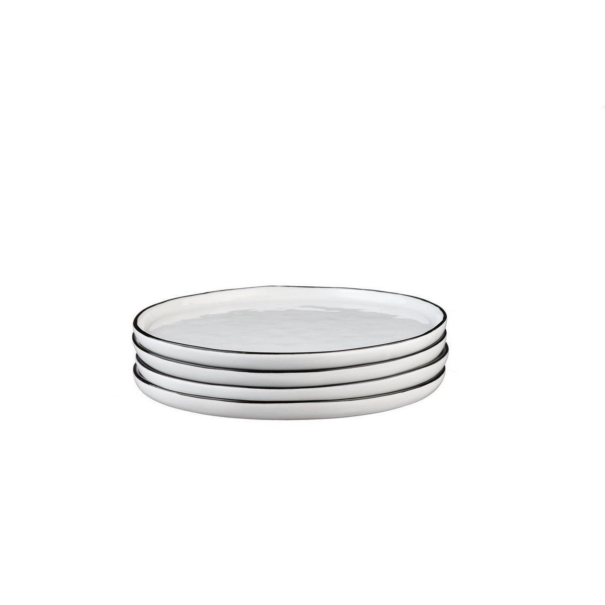 BJORN Assiette PURE Ø21,5cm - 4 pièces - Blanc Neige