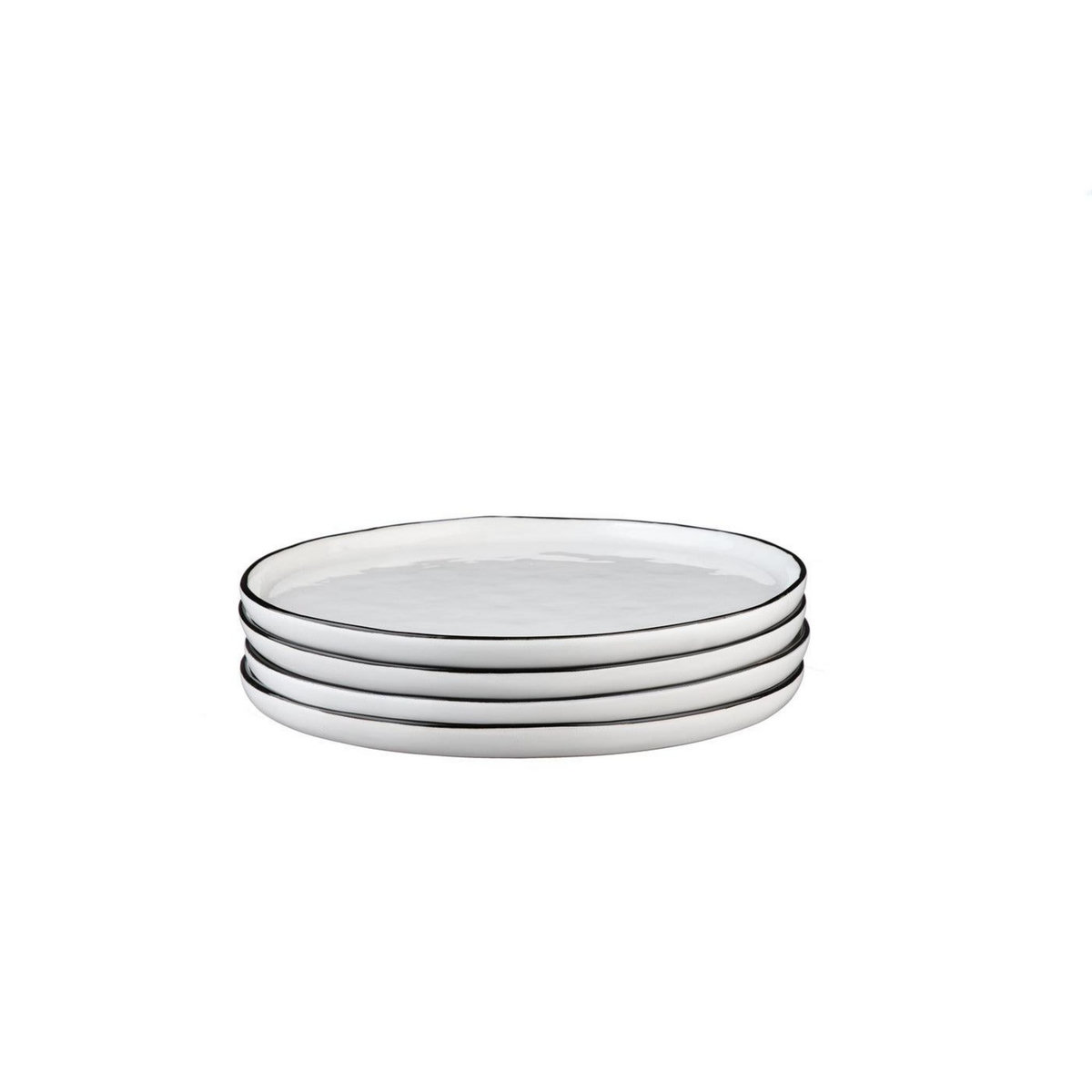 BJORN Assiette PURE Ø21,5cm - 4 pièces - Blanc Neige