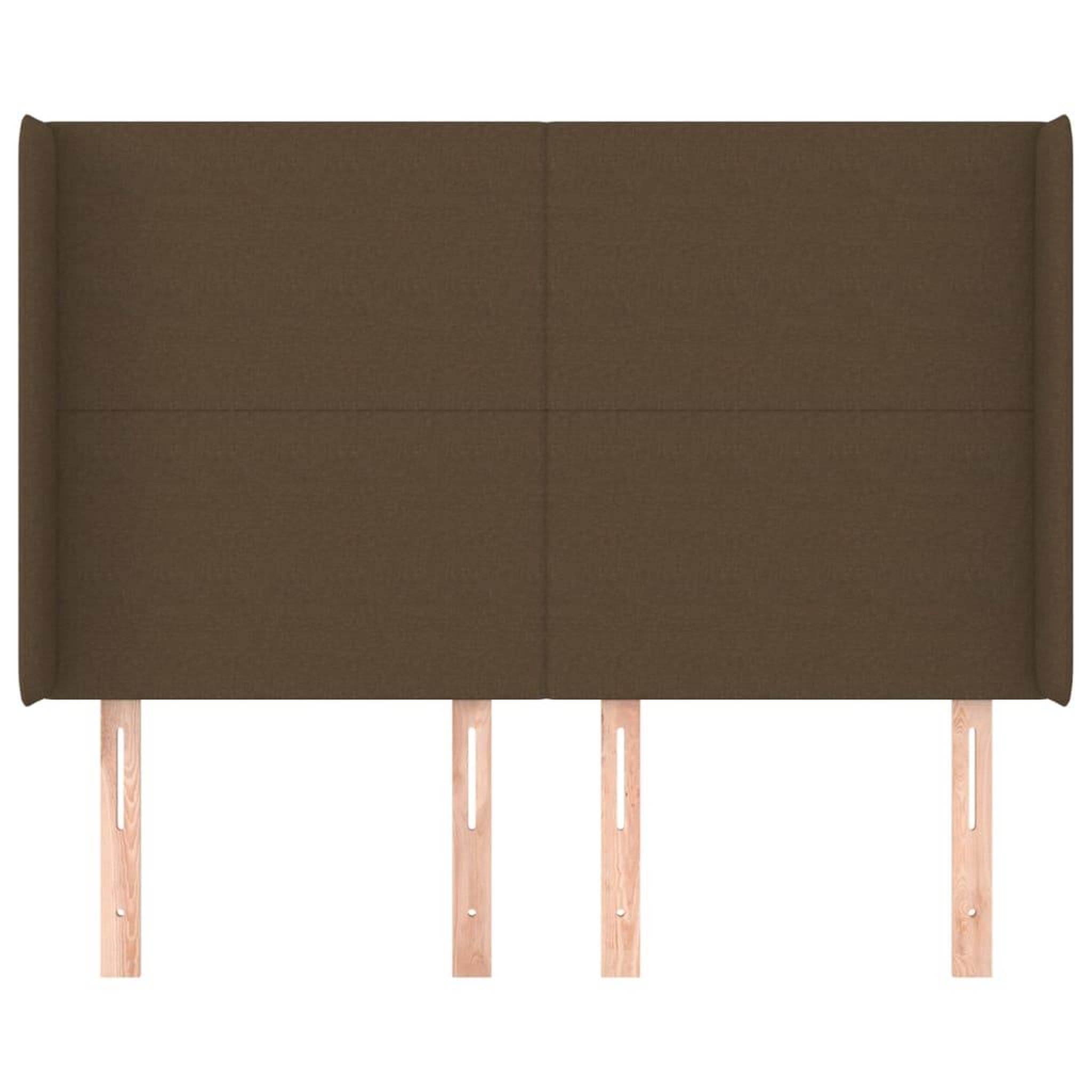 Voir la diapositive 3 : VIDAXL Tete de lit avec oreilles Marron fonce 147x16x118/128 cm Tissu