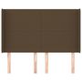 Voir la diapositive 3 : VIDAXL Tete de lit avec oreilles Marron fonce 147x16x118/128 cm Tissu