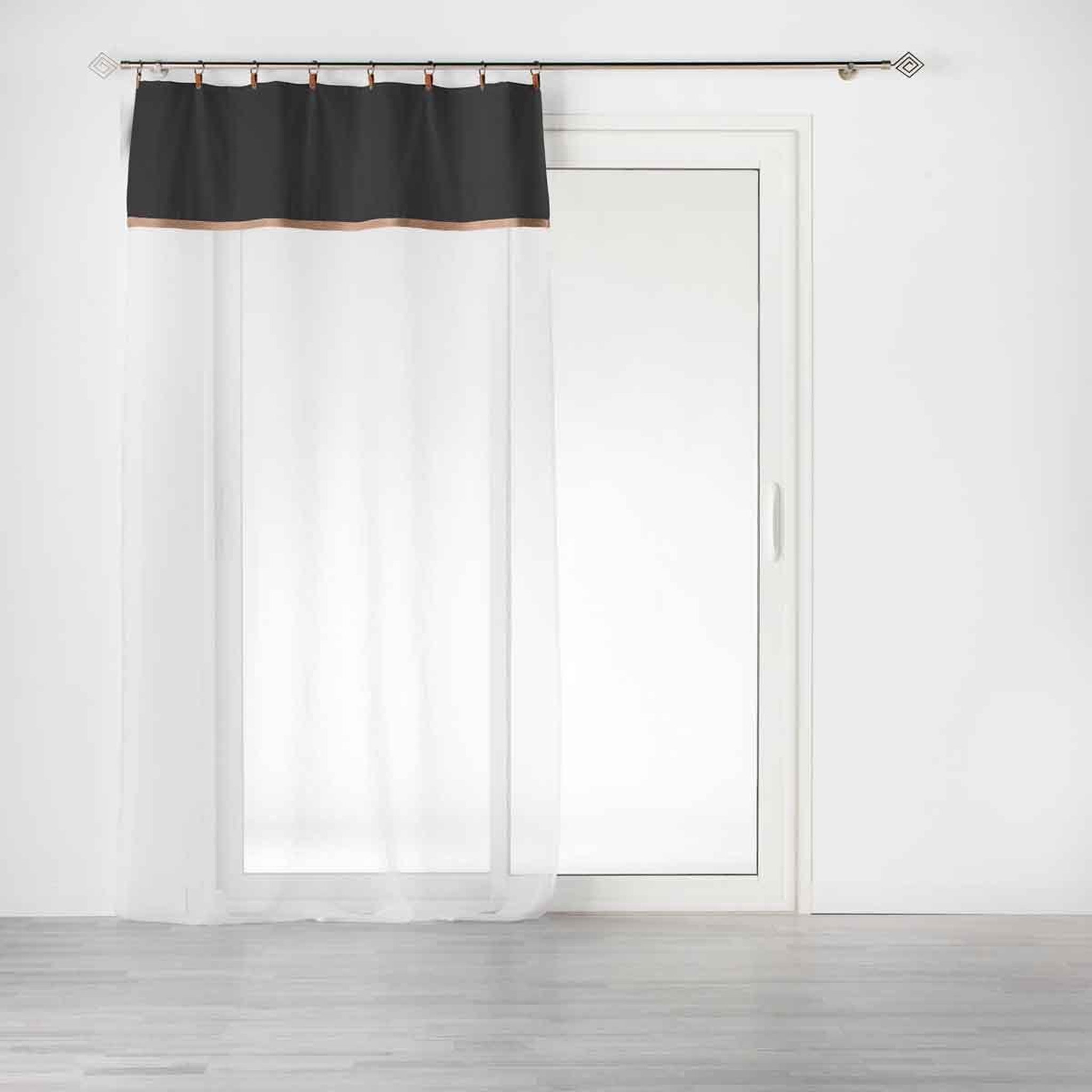 Douceur d'Intérieur Rideau voilage à anneaux  leana  140x240cm noir