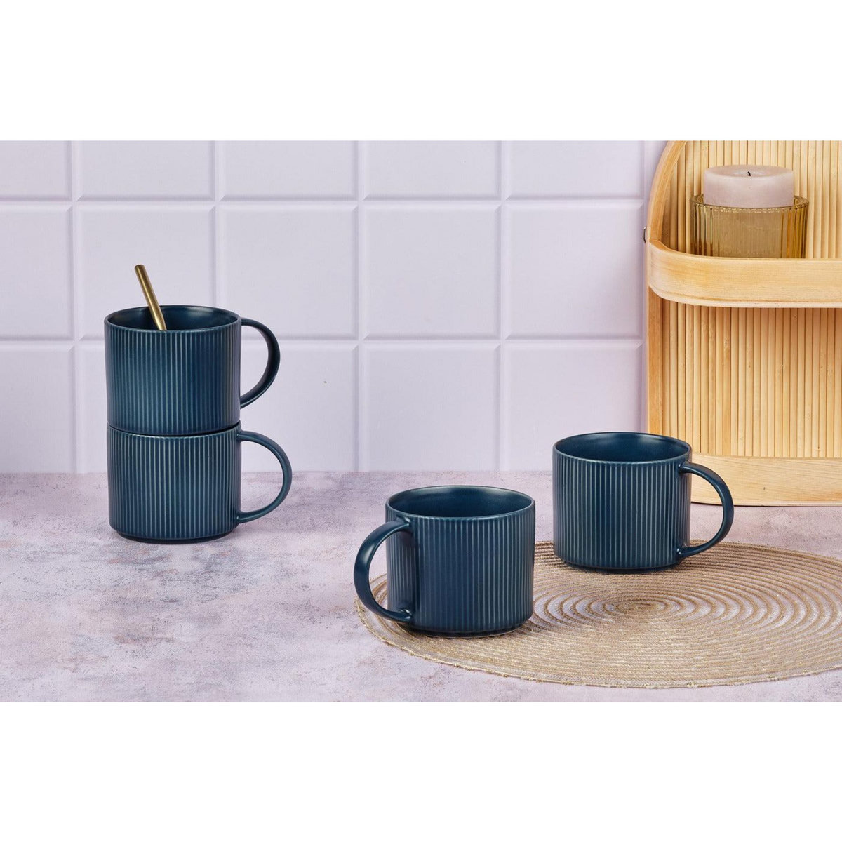 BJORN Mug SCANDI 50cl - 4 pièces - Marine