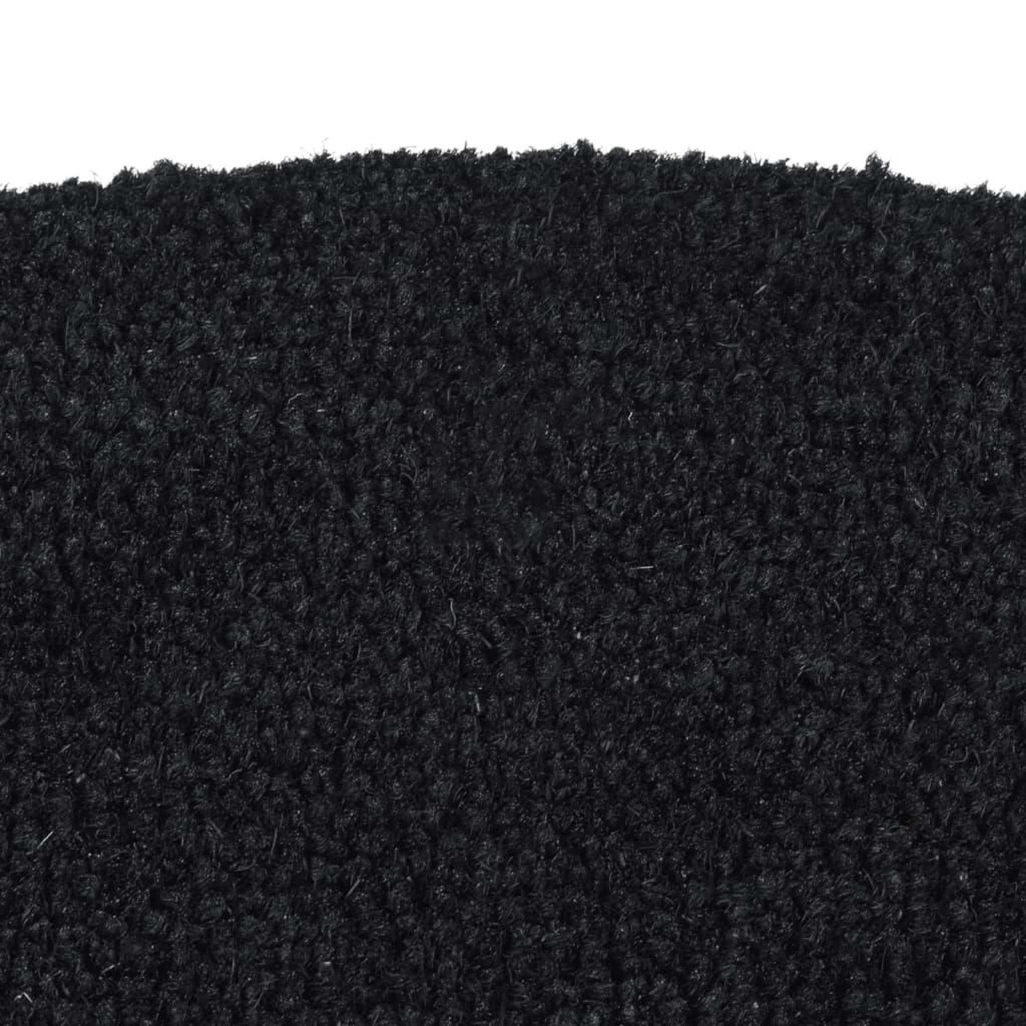 Voir la diapositive 3 : VIDAXL Tapis de porte noir demi-rond 50x80 cm fibre de coco touffete