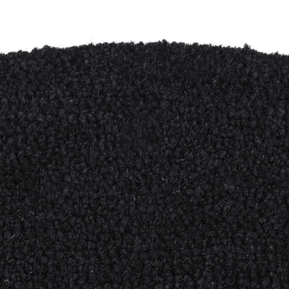 VIDAXL Tapis de porte noir demi-rond 50x80 cm fibre de coco touffete
