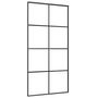 Voir la diapositive 2 : VIDAXL Porte coulissante Aluminium et verre ESG 102,5x205 cm Noir