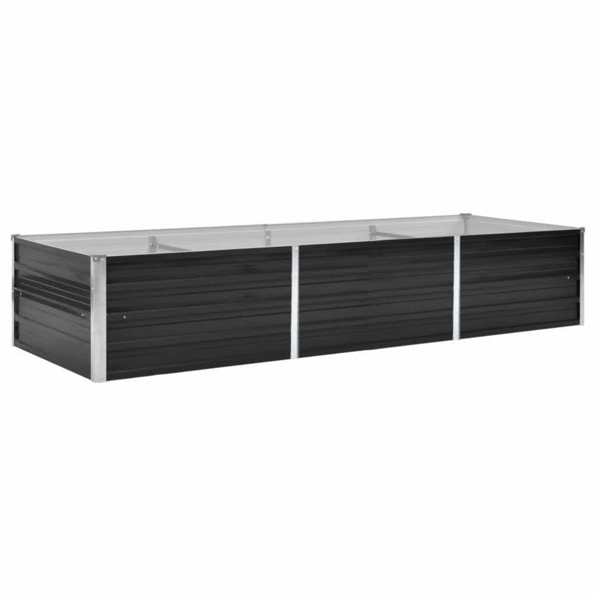 VIDAXL Lit sureleve de jardin Anthracite 240x80x45 cm Acier galvanise