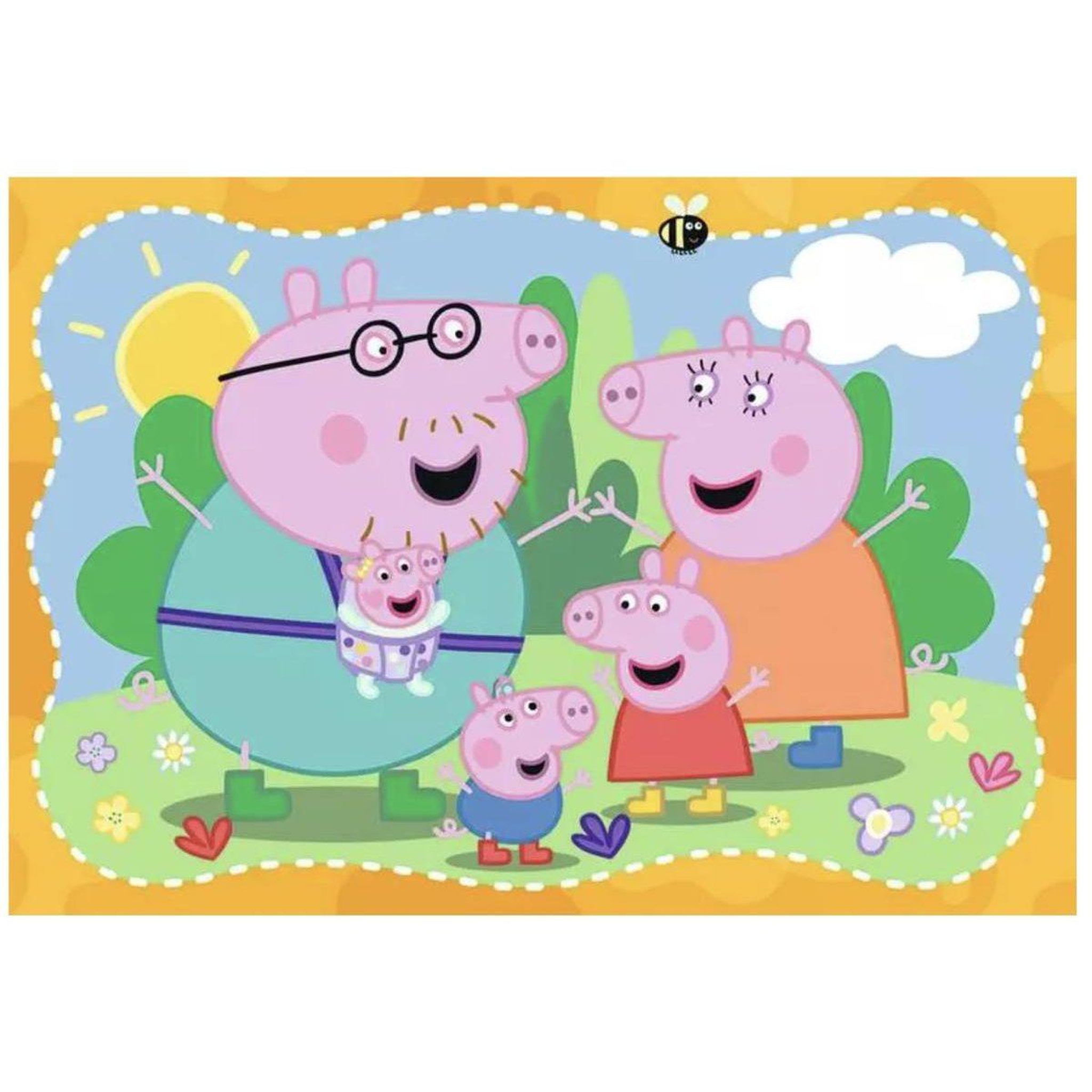 Voir la diapositive 2 : RAVENSBURGER Puzzles enfants 2x12 pieces - peppa pig - familles heureuses