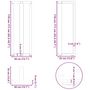 Voir la diapositive 6 : VIDAXL Pieds de table de bar forme de T 2 pcs noir 40x35x(110-111) cm