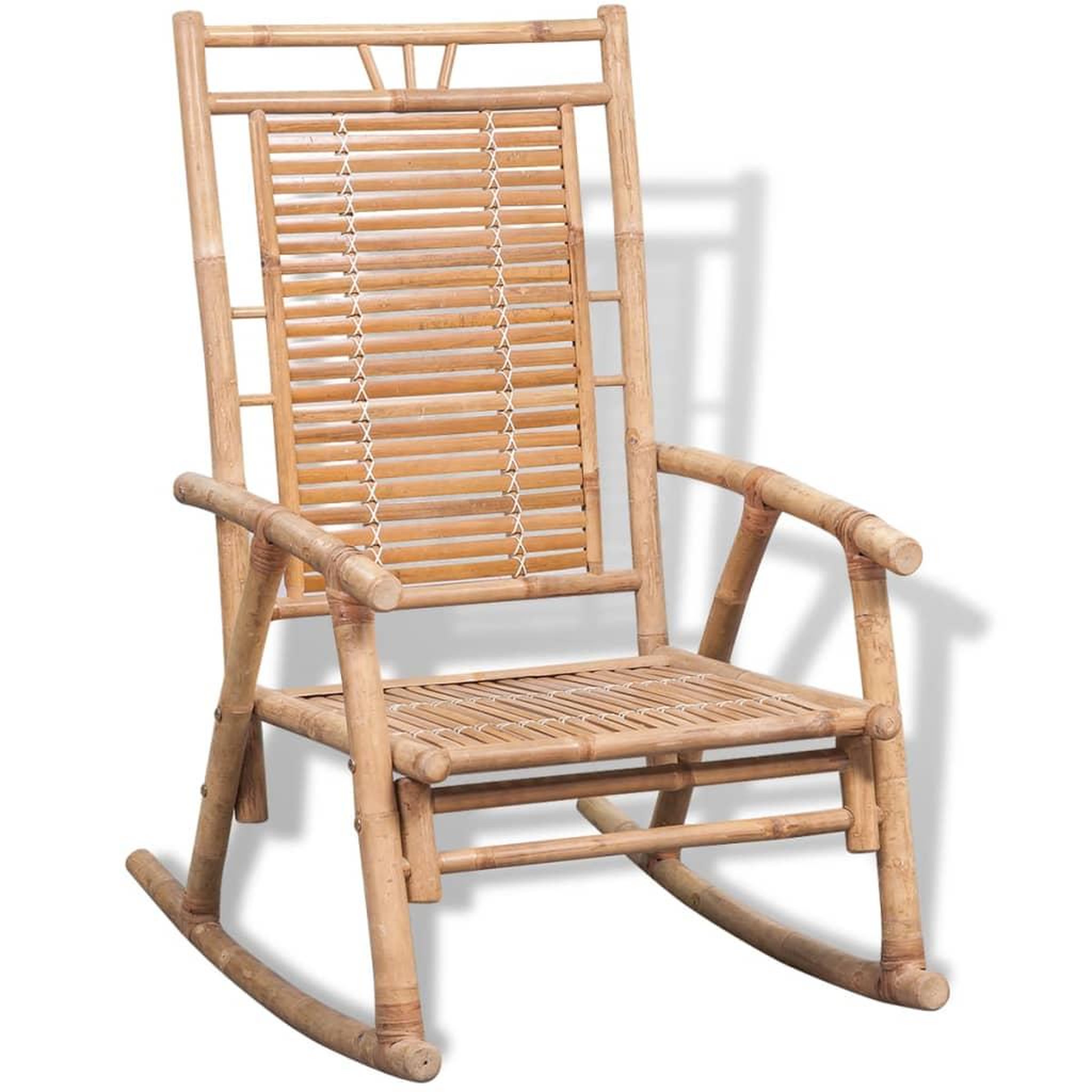 VIDAXL Chaise a bascule en bambou