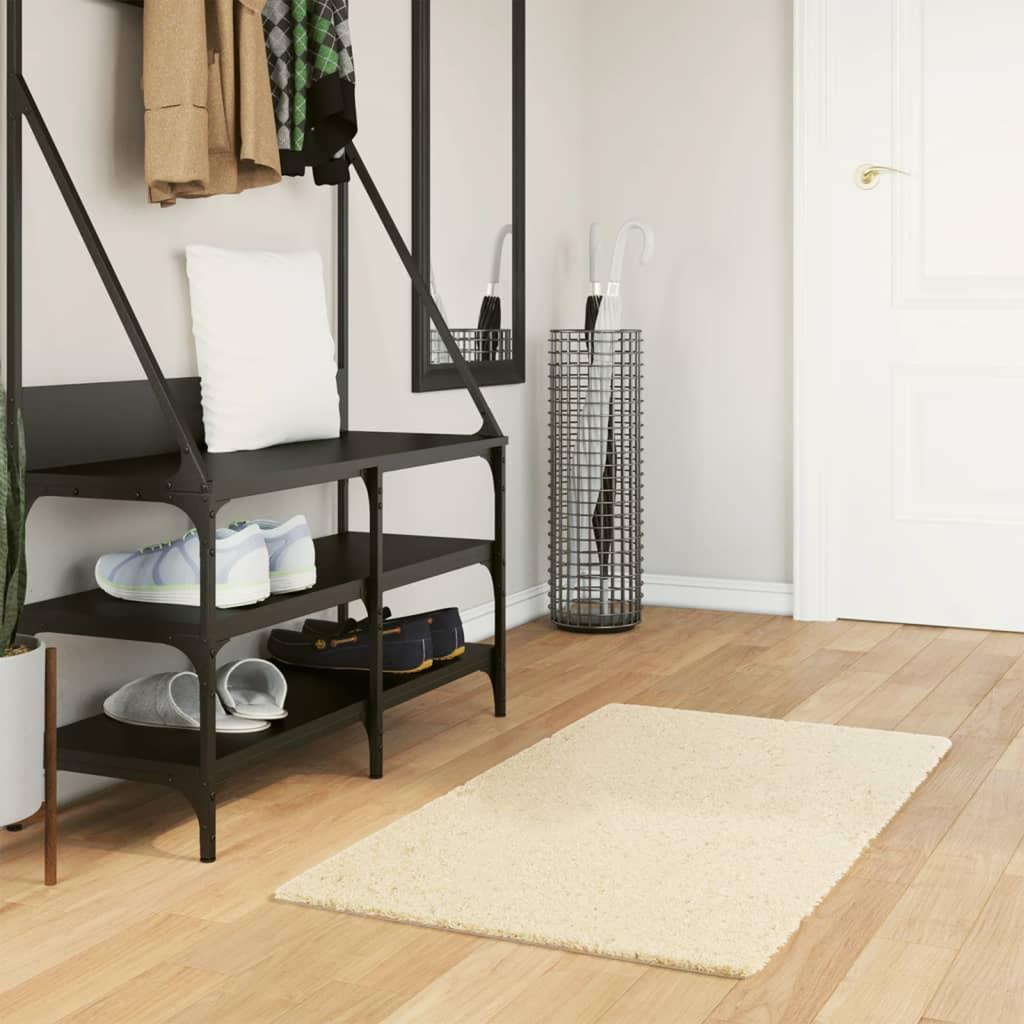 VIDAXL Tapis HUARTE a poils courts doux et lavable creme 60x110 cm
