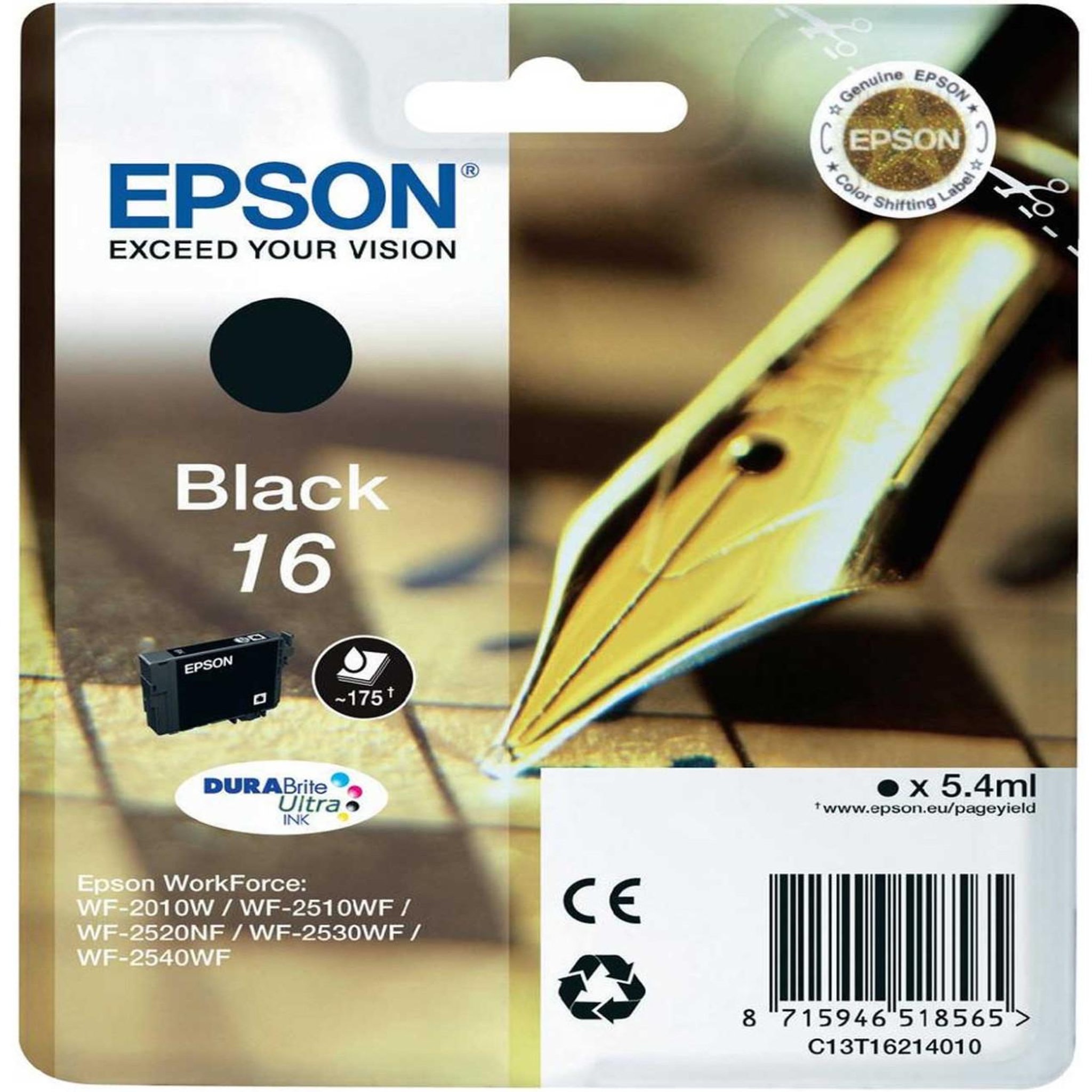 Voir la diapositive 2 : Epson Cartouche d'encre Epson DURABrite Ultra noire 5,4 ml pour WorkForce WF-2010 à 2760