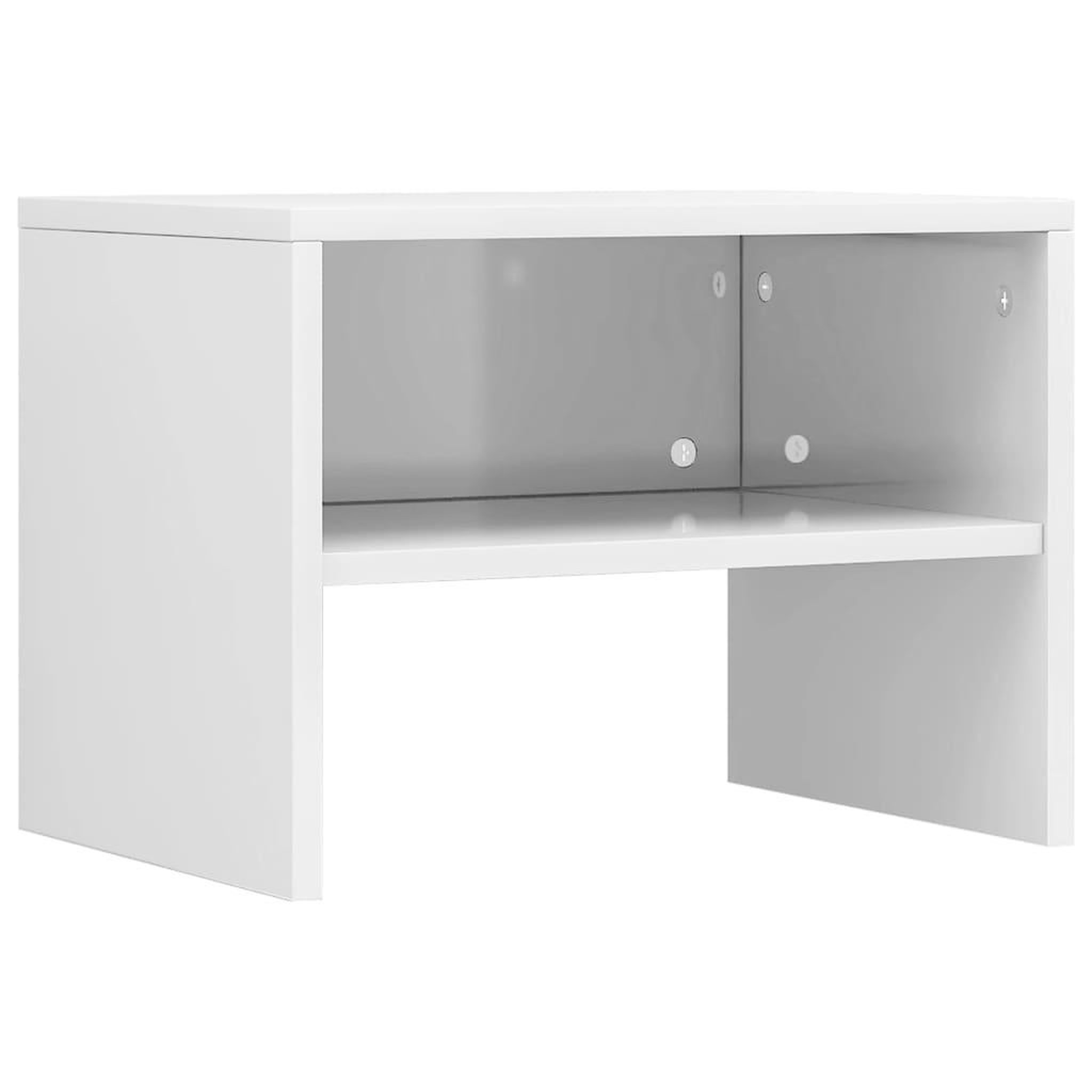 Voir la diapositive 4 : VIDAXL Tables de chevet 2pcs Blanc brillant 40x30x30cm Bois ingenierie