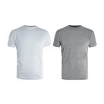 CENTRALE BRICO Lot De 2 Tee-Shirts De Travail Bicolore Blanc / Gris, Taille M