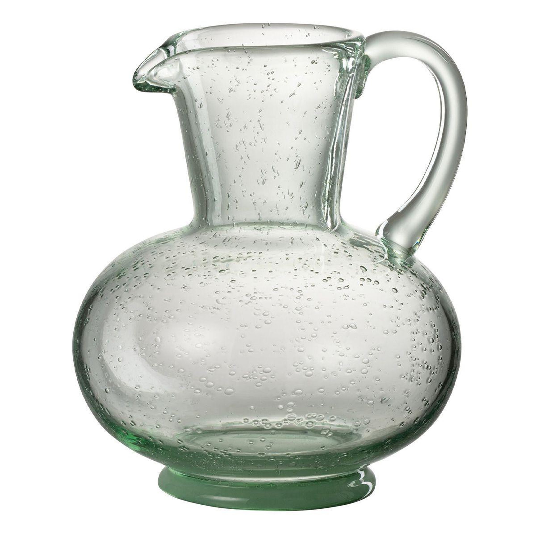 Voir la diapositive 1 : J-LINE Carafe design en verre  boule  21cm vert