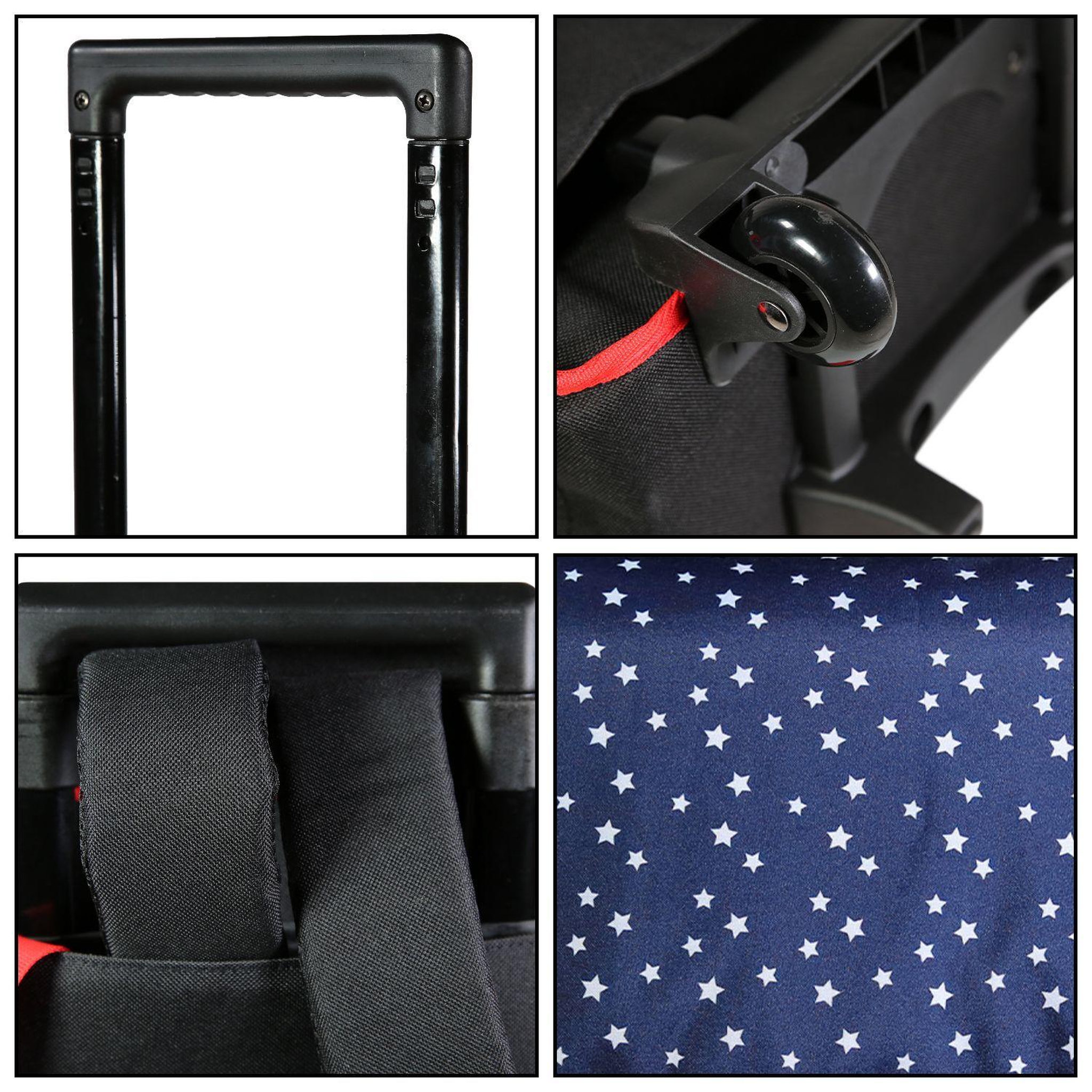 Voir la diapositive 6 : Bagtrotter BAGTROTTER Cartable à roulettes 38 cm Phileas Bleu USA