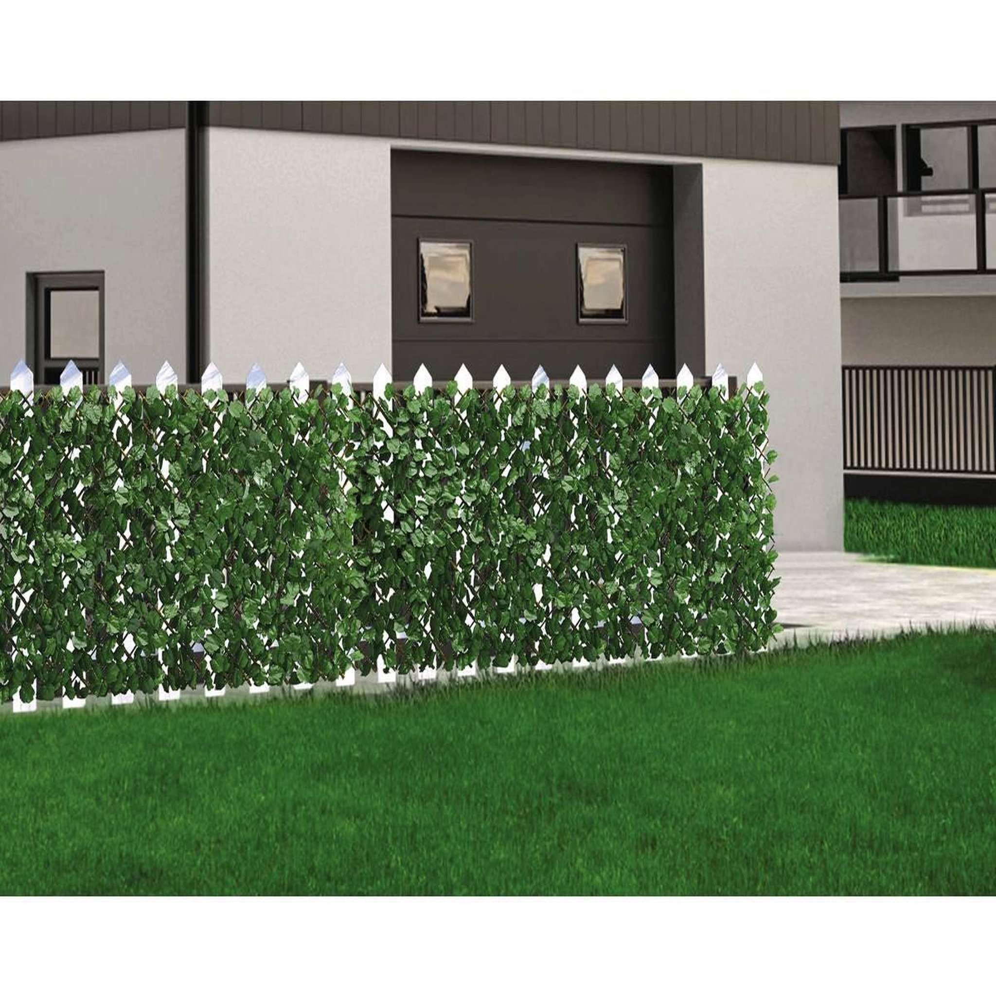 Voir la diapositive 3 : Habitat et Jardin Clôture en treillis de saule  Fragon  - 200 x 100 cm - Vert