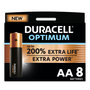 Voir la diapositive 1 : DURACELL Lot de 8 piles duracell AA optimum