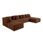 Voir la diapositive 3 : LISA DESIGN Amalfi - canapé modulable panoramique en u - 7 places - en tissu