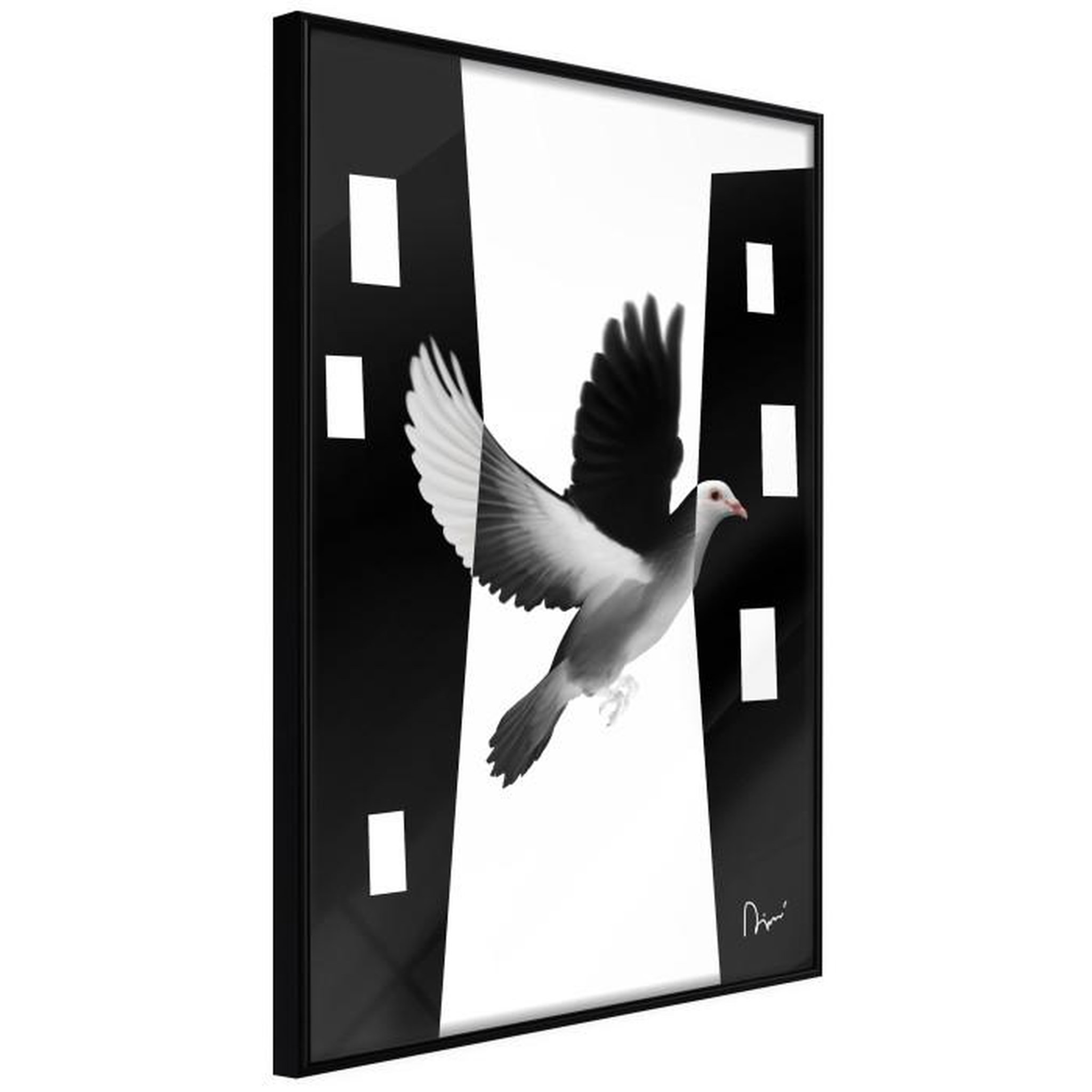 Paris Prix Affiche Murale Encadrée  Caught in Flight. Coloris disponibles : Noir, Jaune