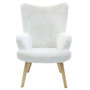 Voir la diapositive 2 : The Home Deco Factory Fauteuil de salon imitiation fourrure scandi Helsinki - Blanc