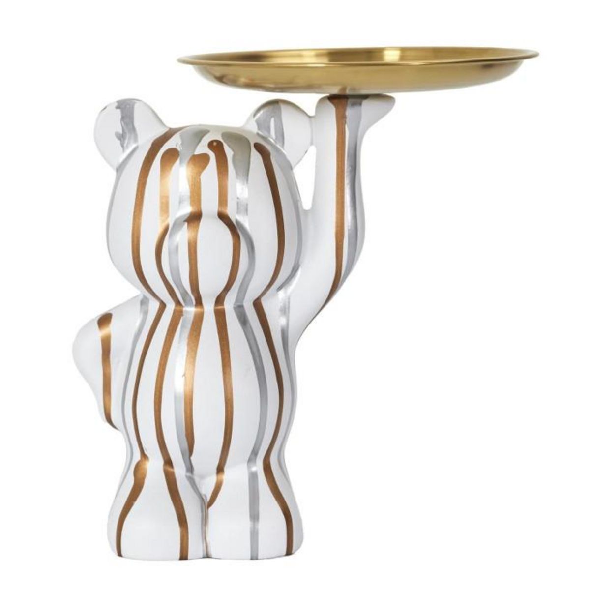 Paris Prix Vide-Poche Statue  Ourson  23cm Blanc