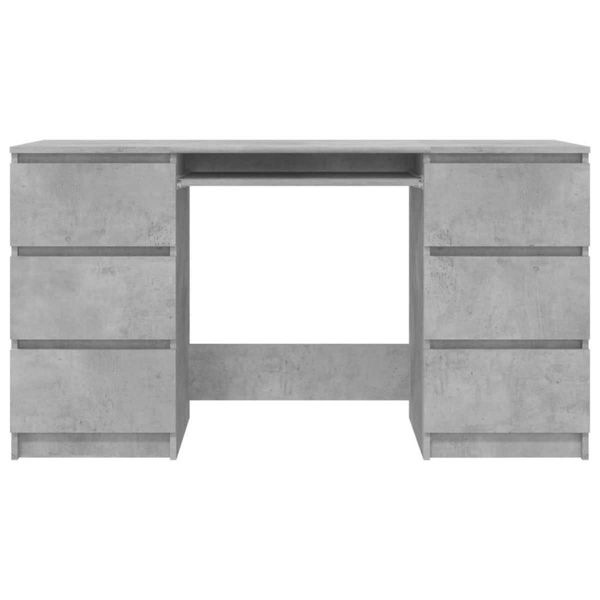 VIDAXL Bureau Gris beton 140x50x77 cm Bois d'ingenierie