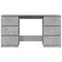Voir la diapositive 4 : VIDAXL Bureau Gris beton 140x50x77 cm Bois d'ingenierie