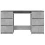 Voir la diapositive 4 : VIDAXL Bureau Gris beton 140x50x77 cm Bois d'ingenierie