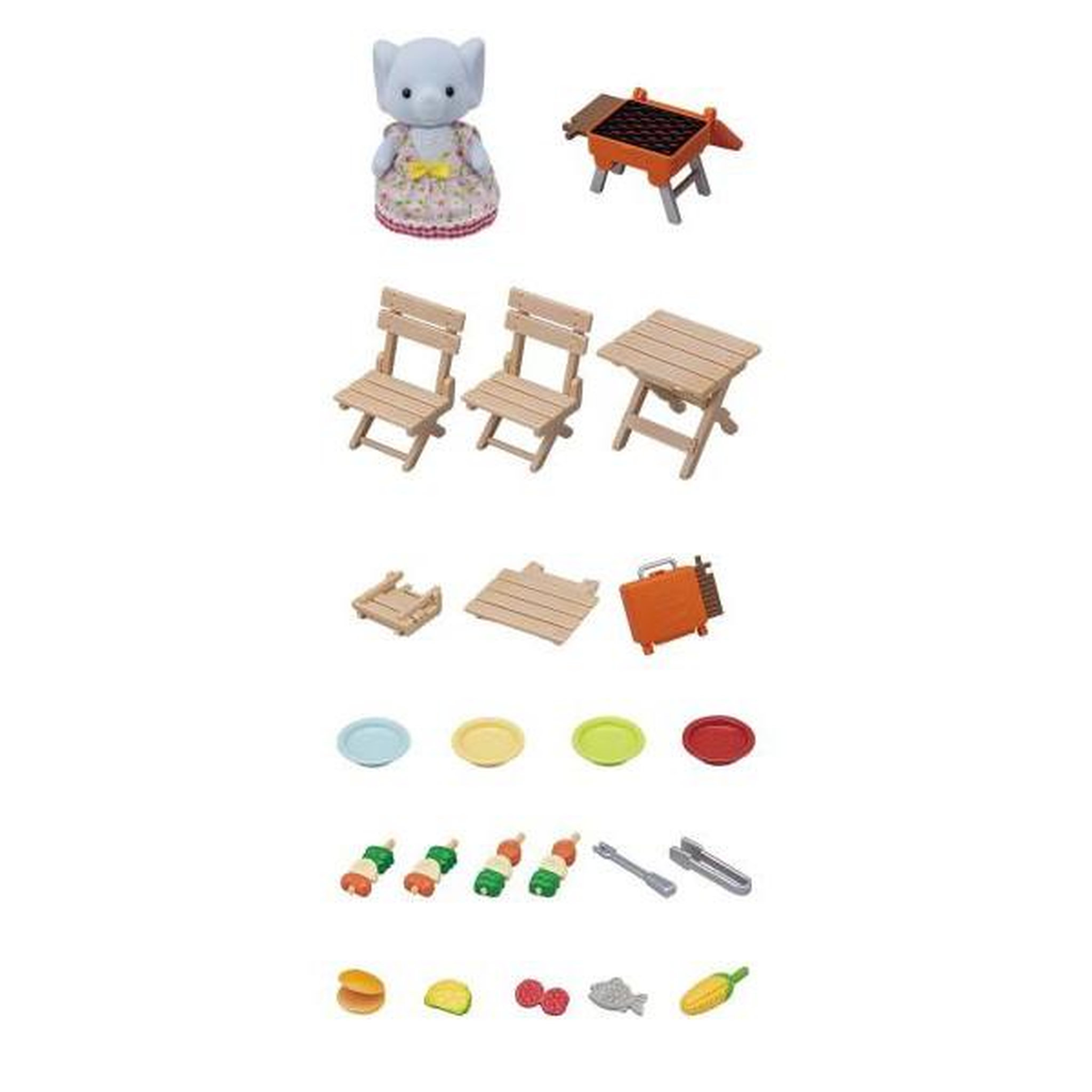 Voir la diapositive 4 : Sylvanian Families Figurine miniature - SYLVANIAN FAMILIES - La fille éléphant et son set de pique-nique