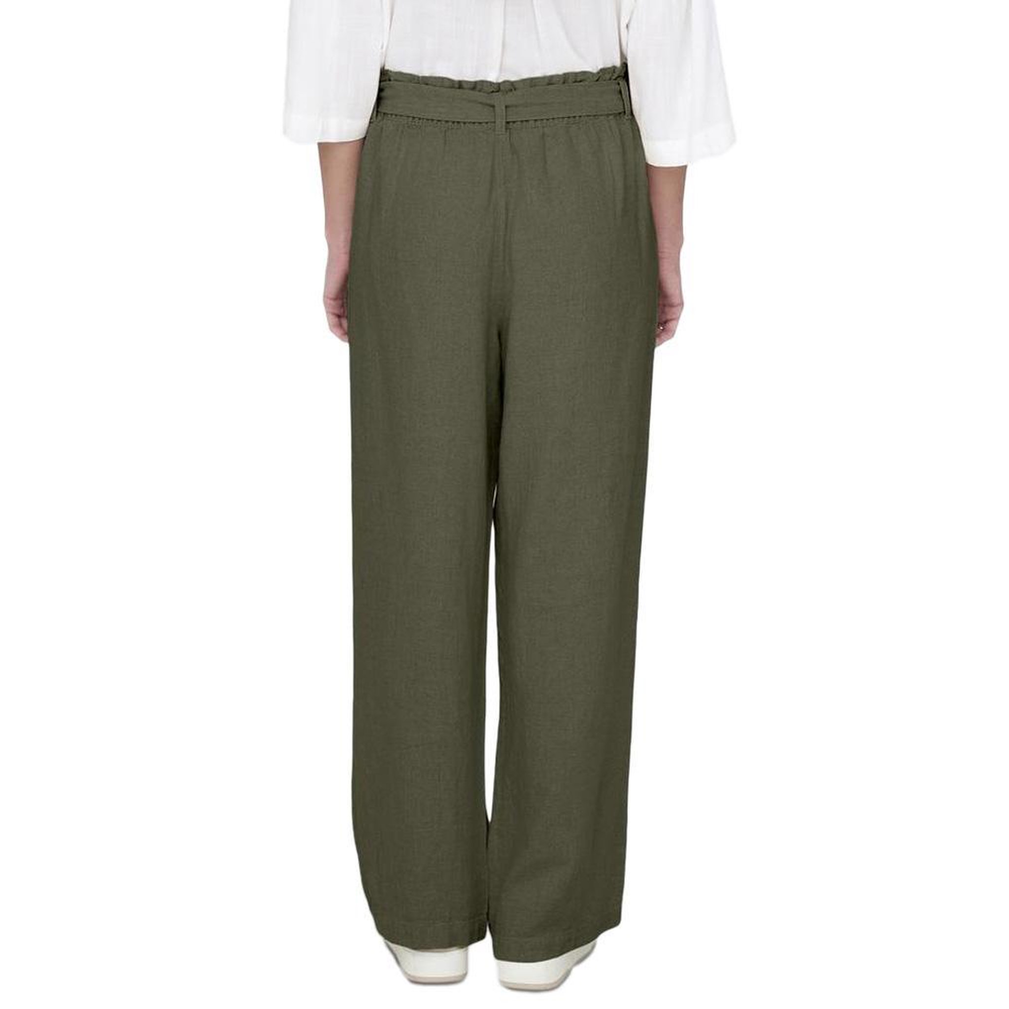 Voir la diapositive 2 : JACQUELINE DE YONG Pantalon en lin Kaki Femme JDY Say