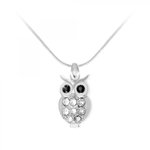 SC CRYSTAL Collier hibou SC Crystal orné de Cristaux scintillants