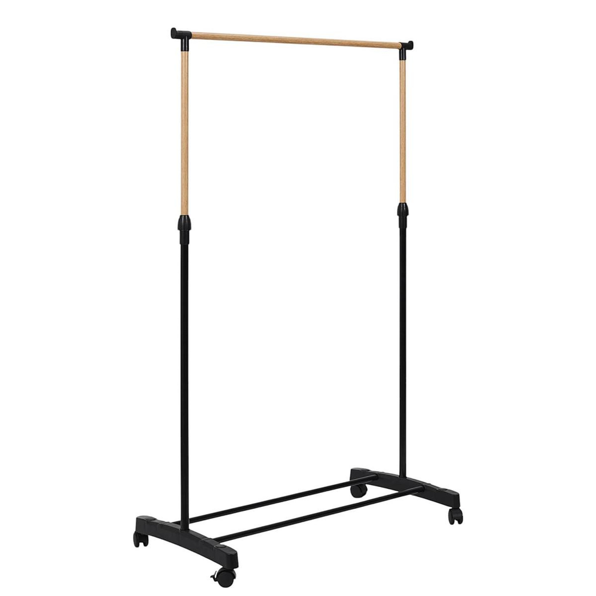 Je cherche une idee Portant à Vêtements Ajustable  Effet Bois  160cm Noir