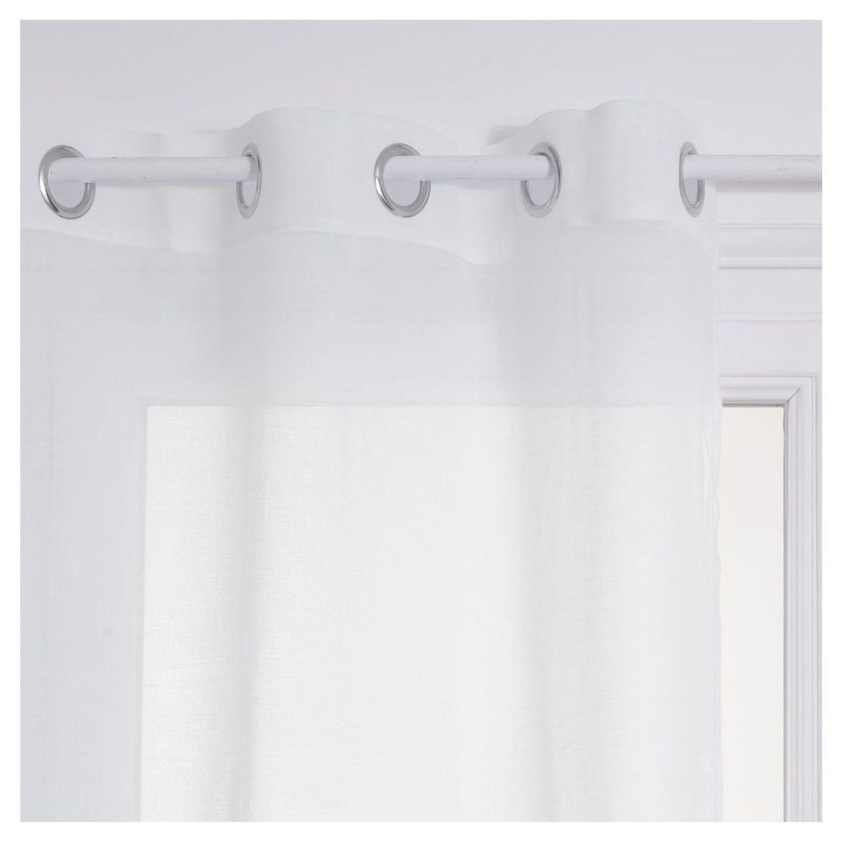ATMOSPHERA Rideau Voilage uni oeillets métal en polyester 140x240cm ANA