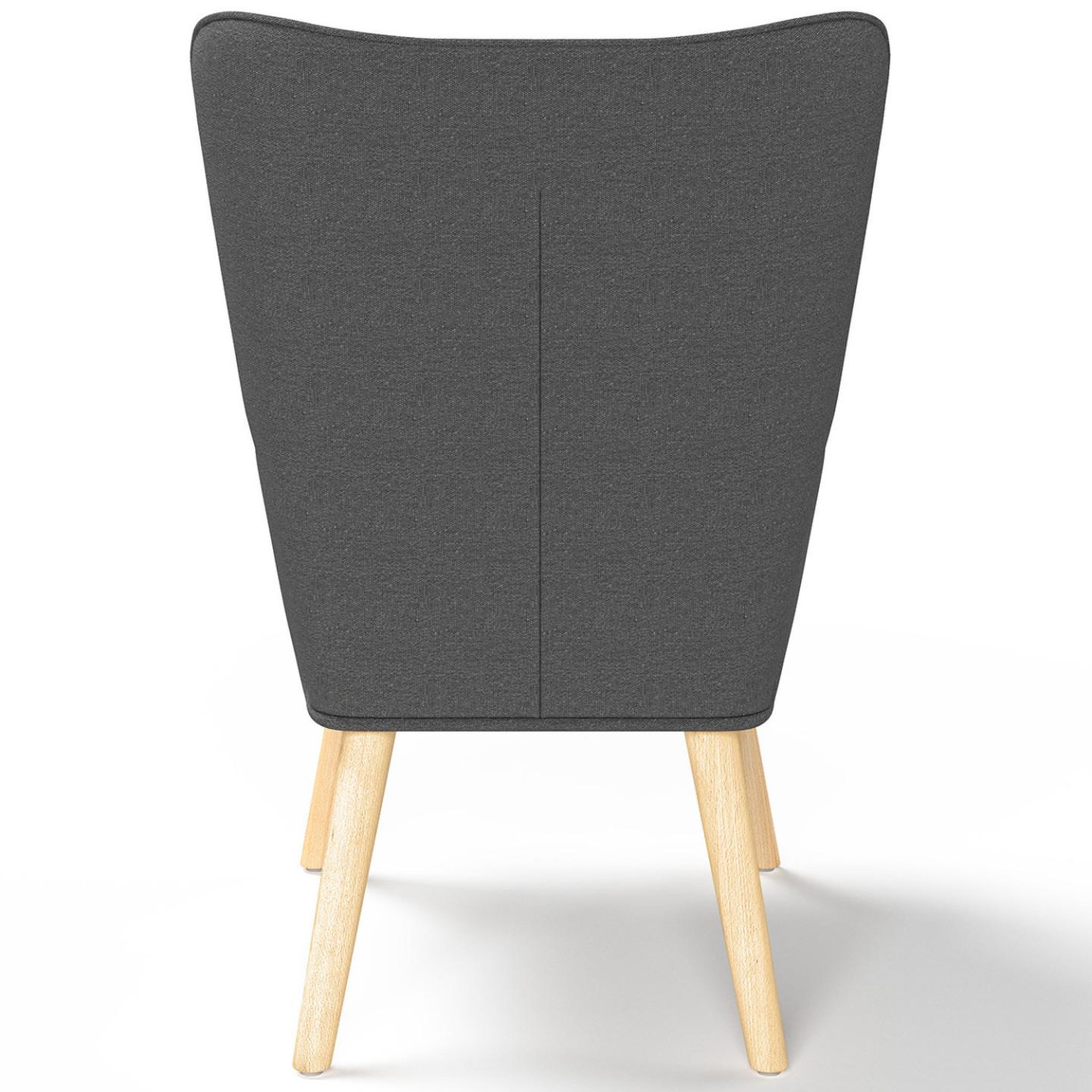 Voir la diapositive 4 : ID MARKET Fauteuil scandinave ivar avec repose pieds gris anthracite