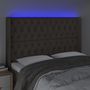 Voir la diapositive 4 : VIDAXL Tete de lit a LED Taupe 147x16x118/128 cm Tissu
