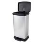 Voir la diapositive 3 : CURVER Curver Poubelle a pedale Deco 50 L Argente